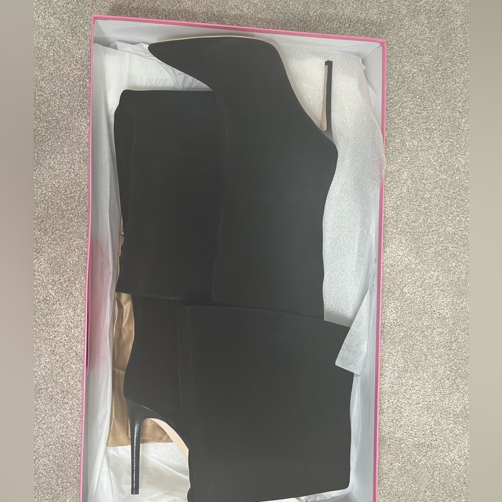 Stunning! Brand New Paris Texas OTK Black Suede Boot 42 - Picture 10 of 12